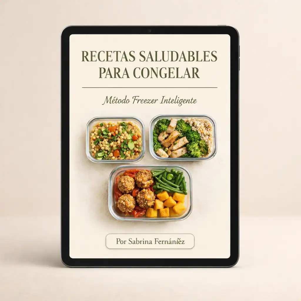 Mockup del ebook Recetas Saludables para Congelar